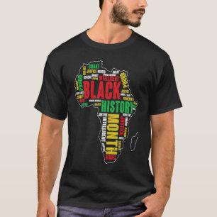 Camiseta Mapa Retro Africano Orgulhoso História Negra Mês C