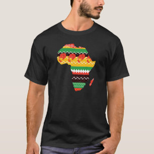 Camiseta Mapa Retro Vintage África Kente Legal Para African