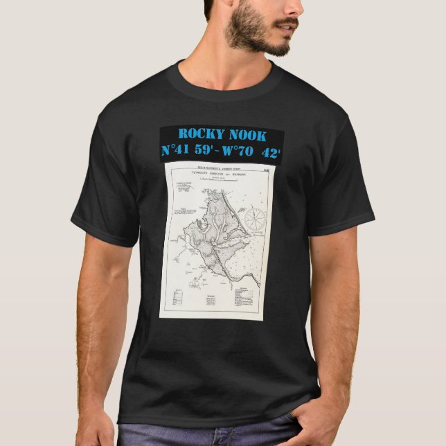 Camiseta Mapa rochoso da brecha de mães de Kingston Duxbury (Frente)