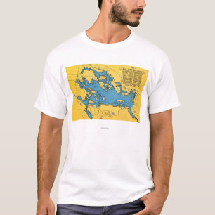 Camiseta Mapa rodoviário do lago e das estradas