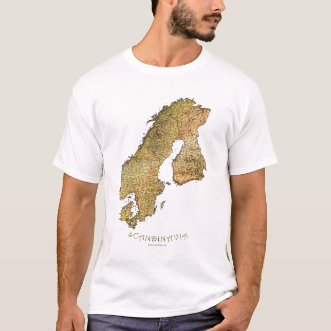 Camiseta MAPA SCANDINAVIANO MAPA Minúscula Superior feminin (Frente)