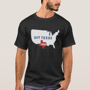 Camiseta Mapa Significativo Do País Norte-Americano, Texas,