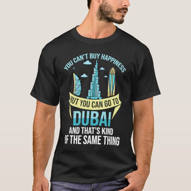 Camiseta Mapa Skyline Cidade de Dubai Emirados Árabes Unido (Frente)