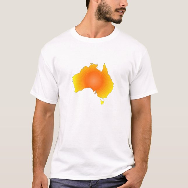 Camiseta Mapa Sunny Austrália (Frente)