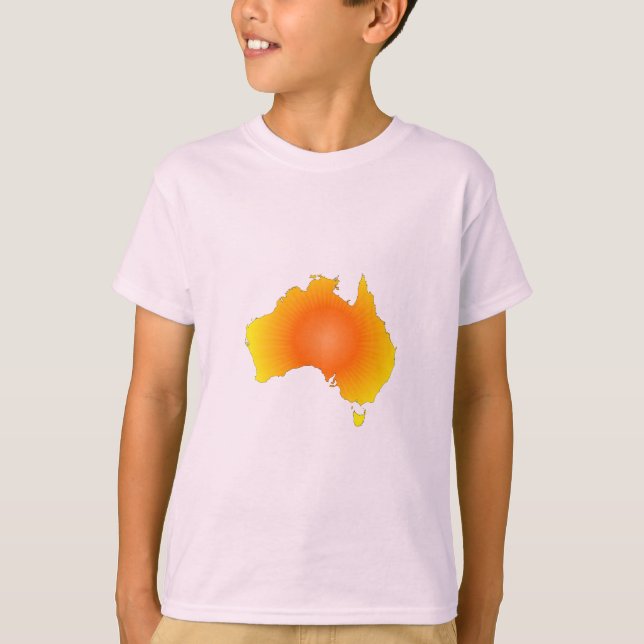 Camiseta Mapa Sunny Austrália (Frente)