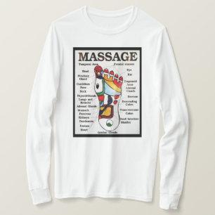 Camiseta Mapa tailandês do Reflexology do ~ da massagem do