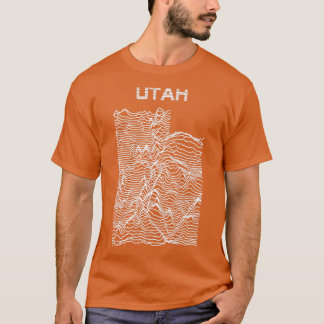 Camiseta Mapa Topográfico de Elevações Desconhecidas de Uta