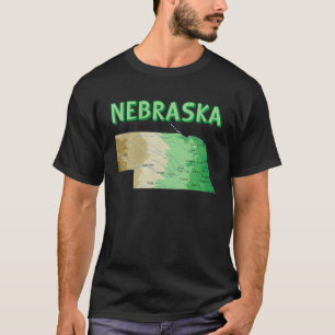 Camiseta Mapa Topográfico Do Mapa Sombreado De Alivios Usa