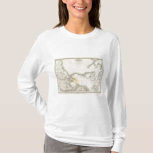 Camiseta Mapa uncolored de America do Norte