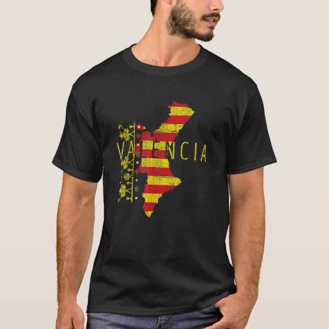 Camiseta Mapa valenciano e Espanha valenciana estão em apur (Frente)