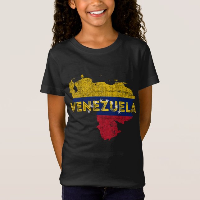 Camiseta Mapa venezuelano e bandeira Souvenir - Vene em dif (Frente)