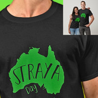 Mapa Verde da STRAYA para o Dia da Austrália a Esc