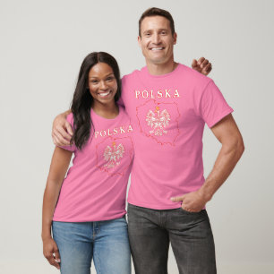 Camiseta Mapa Vermelho Polska com Águia