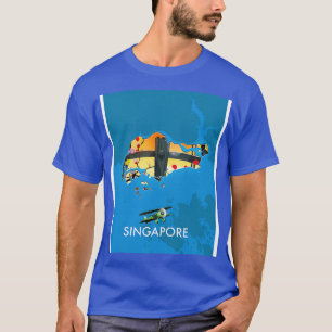Camiseta Mapa viagem de Singapura