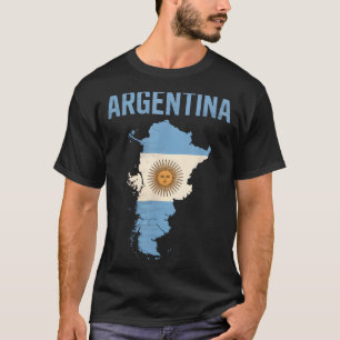 Camiseta Mapa vintage da Argentina bandeira do país vacay a