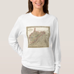 Camiseta Mapa West Virginia do condado