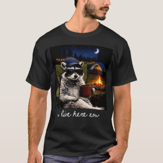 Camiseta Mapache De Acampada Tripulación Divertida De Fogat
