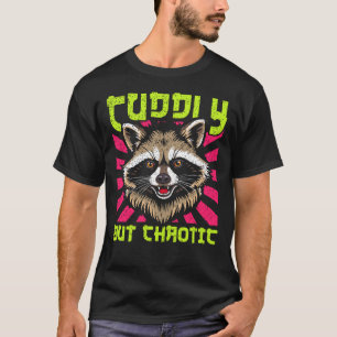 Camiseta Mapache Retro Fofo Mas Caótico