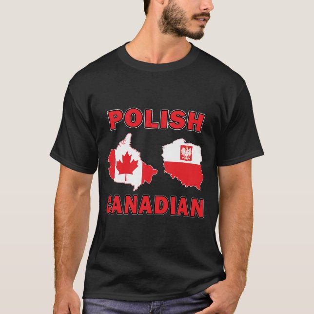 Camiseta Mapas canadianos poloneses (Frente)