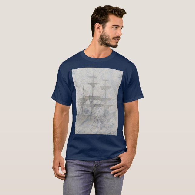 Camiseta Mapas do tesouro do navio pirata