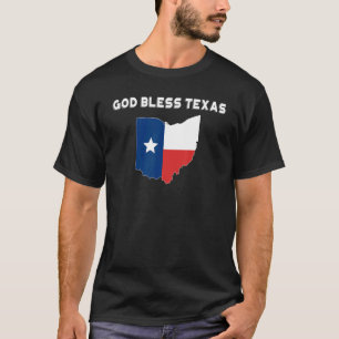 Camiseta Mapas do Texas em Ohio no Deus abençoe Texas
