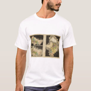 Camiseta mapas gravados do mundo