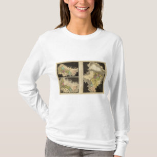 Camiseta mapas gravados do mundo