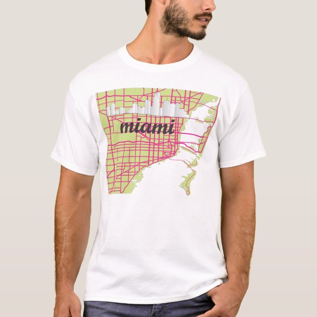Camiseta mapas Miami (Frente)