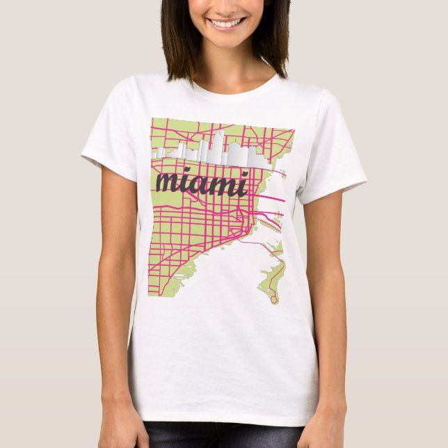 Camiseta mapas Miami (Frente)