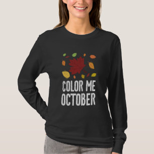 Camiseta Mapeamento de Folhagem de Outono do Folheto de Fol