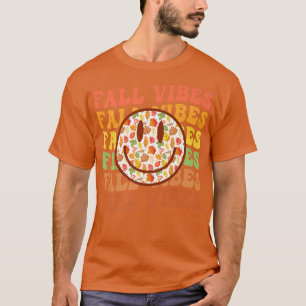 Camiseta Mapeamento de Vibes de Queda Folha de outono Retor