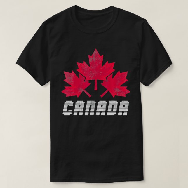 Camiseta Mapeando Folha Orgulhosa Bandeira Canadiana Ottawa (Frente do Design)
