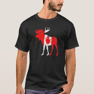 Camiseta Mapeou Leaf Animal Canadian Flag Canadá