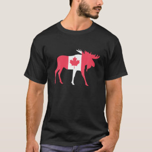 Camiseta Mapeou Leaf Animal Canadian Flag Canadá