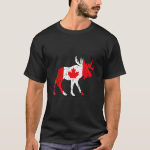 Camiseta Mapeou Leaf Animal Canadian Flag Canadá