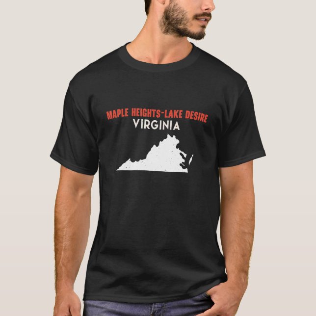 Camiseta Maple Heights Lake Desire Washington Estado EUA Am (Frente)