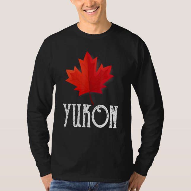 Camiseta Maple Leaf Canada Flag Yukon Canada (Frente)