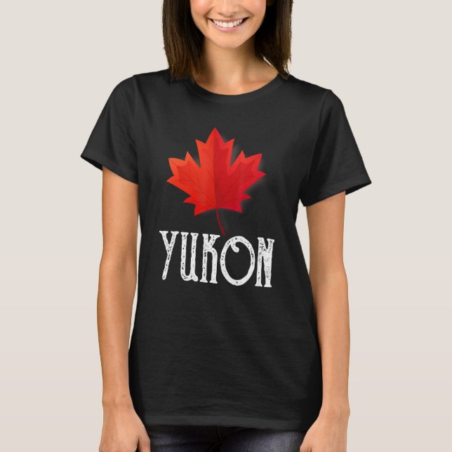 Camiseta Maple Leaf Canada Flag Yukon Canada (Frente)