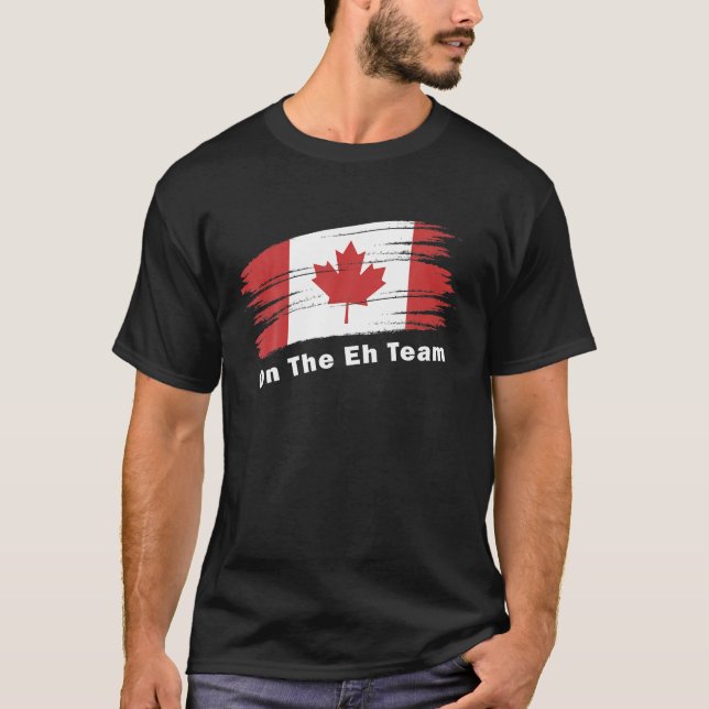 Camiseta Maple Leaf Canadian Flag No Eh Team Canada Day (Frente)