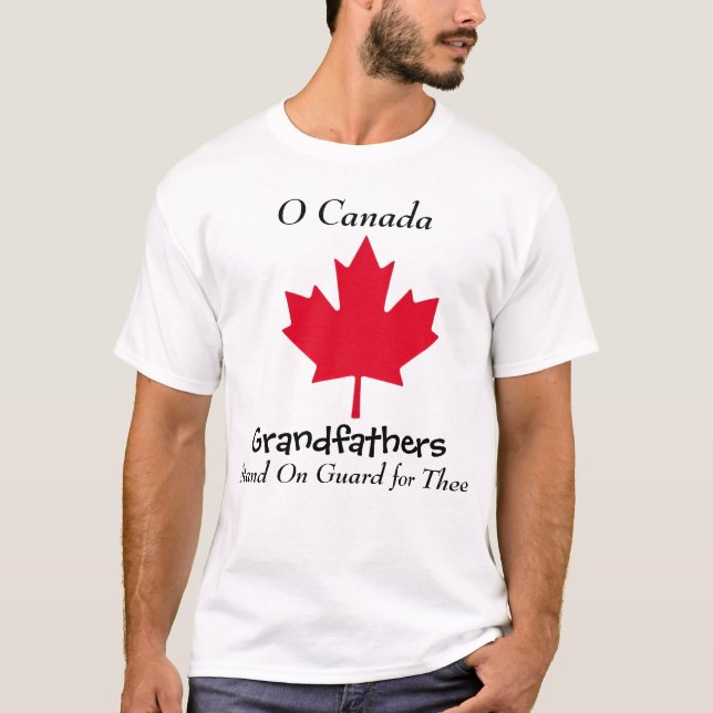 Camiseta Maple Leaf Grandfathers Canada Day PERSONALIZE (Frente)