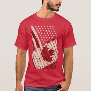 Camiseta Maple Leaf US Flag Canadá