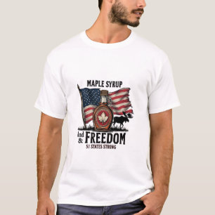 Camiseta Maple Syrup & Freedom 51 State Strong