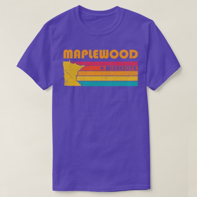 Camiseta Maplewood Minnesota Vintage angustiada Souvenir (Frente do Design)