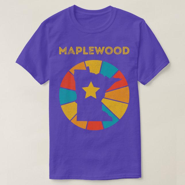 Camiseta Maplewood Minnesota Vintage angustiada Souvenir 1 (Frente do Design)