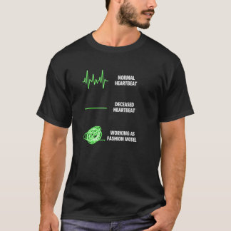 Camiseta Maquiagem de Modelo de Moda Profissional de Moda