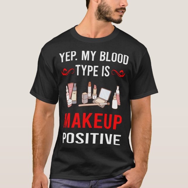 Camiseta Maquiagem de Tipo Sanguíneo (Frente)