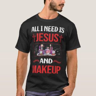 Camiseta Maquiagem Engraçada de Jesus