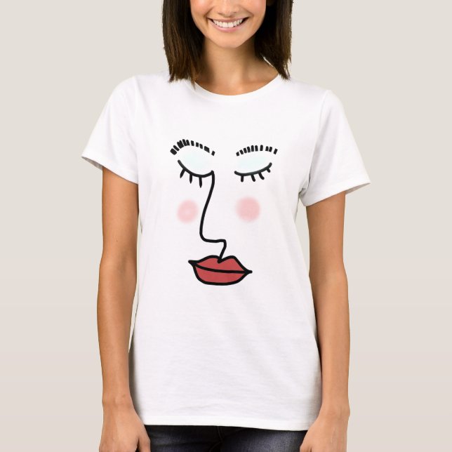 Camiseta maquiagem facial (Frente)