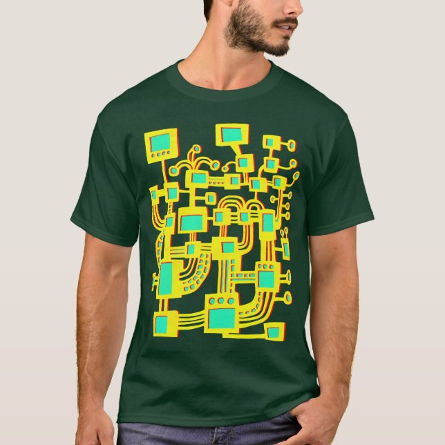 Camiseta Máquina Alien - Cor (Frente)