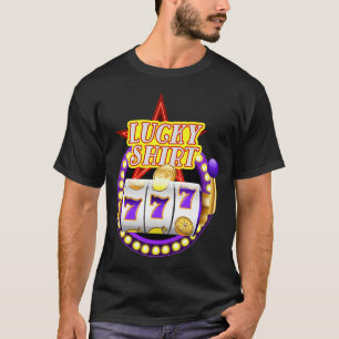 Camiseta Máquina Caça-Níqueis de Cassino Engraçada Jackt Lu